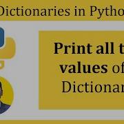 How To Print All The Values Of A Dictionary In Python