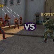 5 Easy Bots VS 1 Expert Bot CS GO How Smart Are Bots