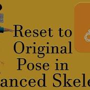 How To Reset Pose In Advanced Skeleton For Maya