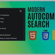 Autocomplete Search Suggestions Auto Suggestions Search Bar HTML CSS JavaScript