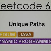Leetcode 62 Unique Paths Java