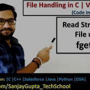 How To Read Strings From File Using Fgets Function In C Programming By Sanjay Gupta
