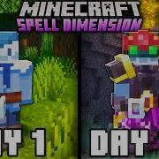 I Spent 100 Days In The SPELL DIMENSION In Minecraft