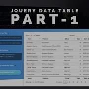 JQuery Data Table Tutorial Part 1 Client Side Processing DataTable Integration To Website