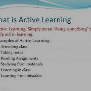 Active Learning Vs Passive Learning An Academic Success Seminar