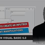 How To Create An Inputbox And Print Manipulations In Visual Basic 6 0