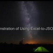 Demonstration Of Using Excel To JSON Addin