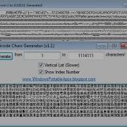 Unicode Chars Generator Generate From 1 To 1114111 Unicode Characters