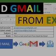 Send Google Mail From Excel 3 Different Options