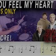 Can You Feel My Heart DRUMS ONLY Bring Me The Horizon DRUM SCORE Sheet Music 192 DRUMSCRIBE