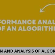Performance Analysis Of An Algorithm