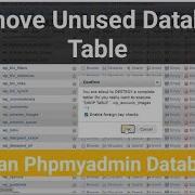 Remove Website Unused Database Table From MySQL Phpmyadmin