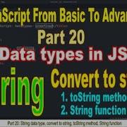Convert To String String Data Type In JavaScript Part 20 JavaScript SmartCode
