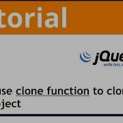 JQuery How To Use Clone Function To Clone An HTML Object