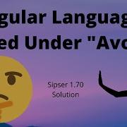 Regular Languages Closed Under Avoids Sipser 1 70 Solution