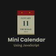 Mini Calendar In HTML CSS And JavaScript JavaScript Calendar