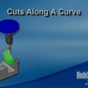 Surface Based CAD CAM Toolpath Strategy Cuts Along A Curve 2 BobCAD CAM