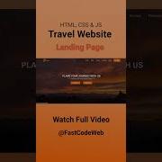 Travel Website Using HTML CSS Step By Step Tutorial Fast Code