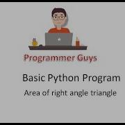Area Of Right Angle Triangle In Python