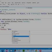 How To Create Dynamic Controls In VB NET 2012
