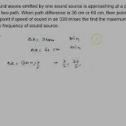 147 Illustration Two Sound Waves Emitted By One Sound Source Is Approaching At A Point Through Two