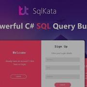 Sqlkata Query Builder For C NET And Core MySQL Sign In Sign Up Demo CRUD