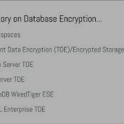 Keeping Secrets Emerging Practice In Database Encryption