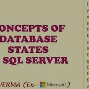 Concepts Of Database States SQL Server Database Design SQL Talks By VINEET