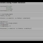Find Eigenvalue Using Power Iteration In Python