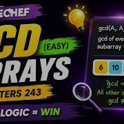 GCD Arrays Easy Starters 243 Codechef Codechef Solution