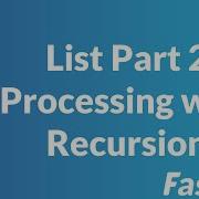 Fast F Intro To Lists Part 2 Processing And Recursion