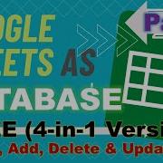 Part 1 Make Google Sheets As Your Database API Ver 2