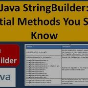 Java StringBuilder Essential Methods You Should Know Java StringBuilder Java Tutorial