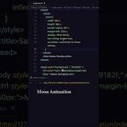 Full Moon To Crescent Moon Animation HTML And CSS Tutorial For Beginners Css Webdevelopment