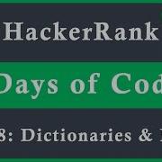 Day 8 Dictionaries Maps 30 Days Of Coding HackerRank Java Language