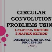 1 8 Circular Convolution Solved Problem Circular Convolution Using Graphical Method Matrix Method