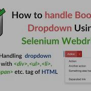 How To Handle Bootstrap Dropdown In Selenium WebDriver