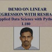 DEMO ON LINEAR REGRESSION WITH RESHAPE 1 1 LEC 180