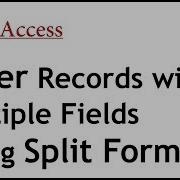 Filter Records Using Split Form