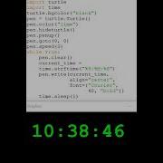 Digital Clock Using Python Turtle Pyhton Turtle Pythonturtle