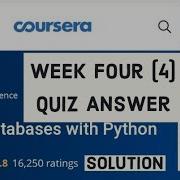 2020 Using Database With Python Week 4 Quiz Answer Many To Many Relationship Week 4 Quiz Answer