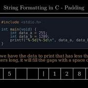 String Formatting In C String Padding