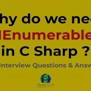 Explain IEnumerable In C C Interview Questions