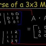 Inverse Of A 3x3 Matrix