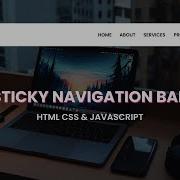 How To Make Sticky Navigation Bar Sticky Menu On Website Using HTML CSS JavaScript
