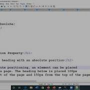 WEB PROGRAMMING TUTORIALS Web Programming Unit IV Part 4 Absolute Relative Positioning