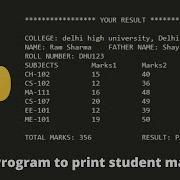 Student Mark List Program In Python Programming Python Mini Project With Source Code Pro101