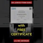IBM Launched FREE Python Course With FREE Certificate Shorts Coding