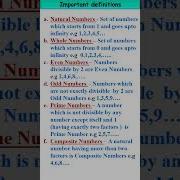 Definition Of Number Types In Math Learn Nurture Shortsvideo Maths Mathfacts Mathstricks