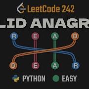 Valid Anagram LeetCode 242 Python